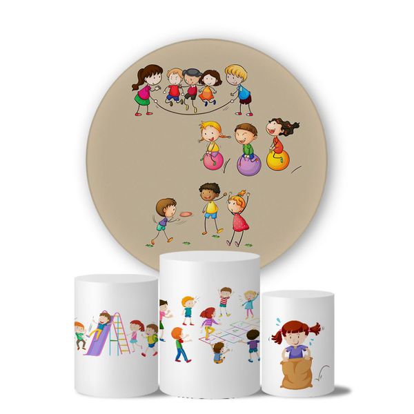 Kit Painel Cilindro Tema Crianças