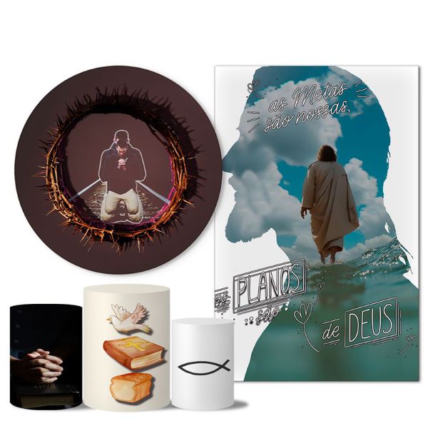 Trio Capas + Painéis Casado Tema Cristianismo