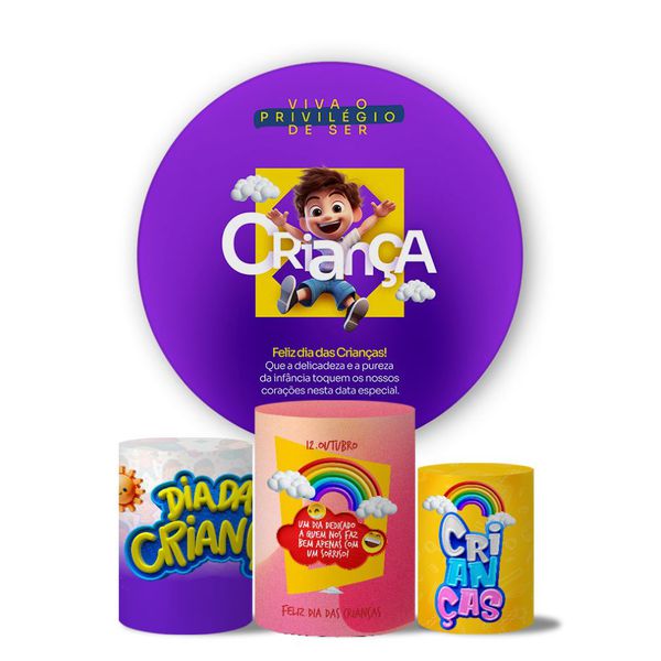 Kit Painel Cilindro Tema Dia das Crianças 10