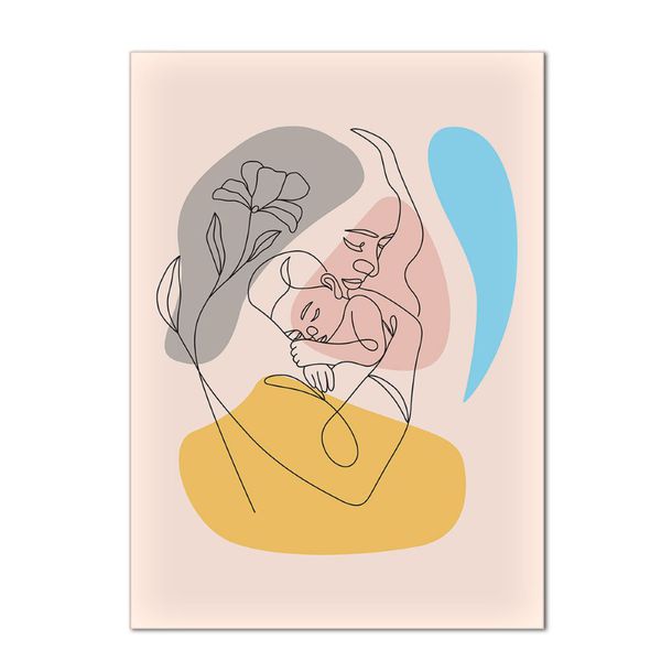 Painel Retangular Tema Dia Das Maes Abstrato