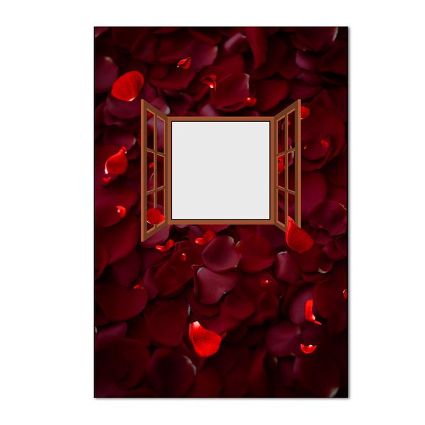 Painel Vazado Retangular Tema Dia Dos Namorados Rosas Vermelhas