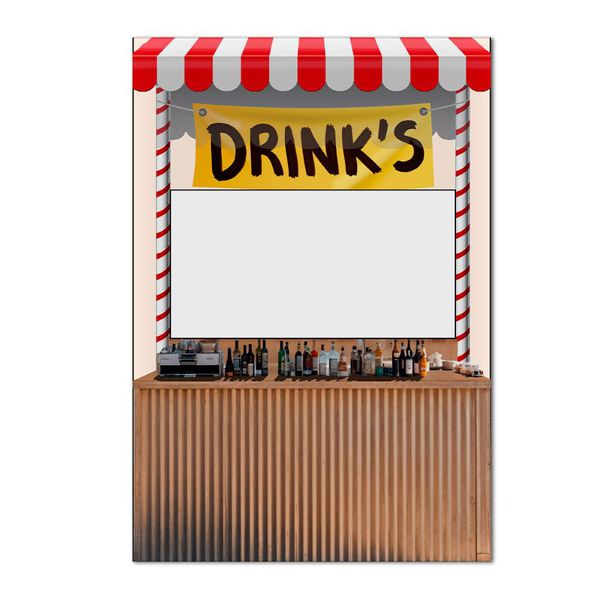 Painel Vazado Retangular Tema Drinks