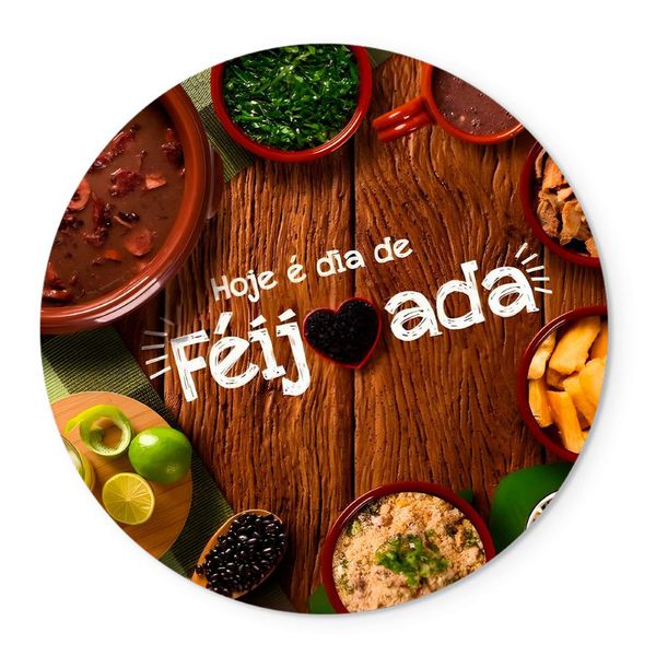 Painel Redondo Tema Feijoada
