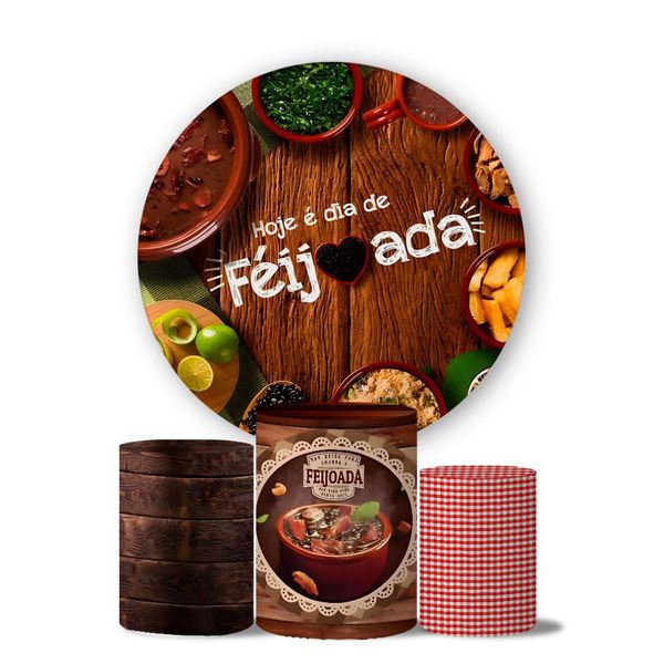 Kit Painel Cilindro Tema Feijoada 3