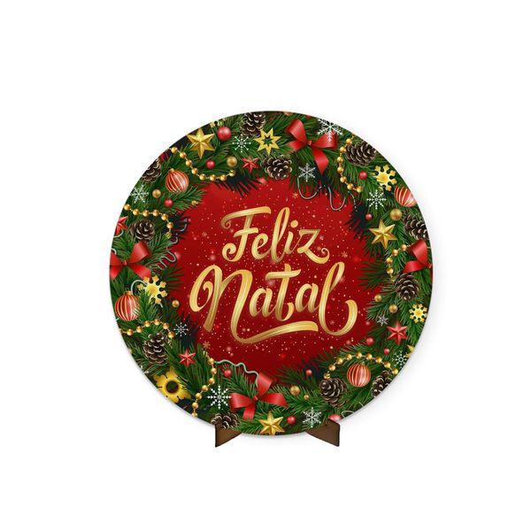 Painel Redondo 50x50 Feliz Natal 2