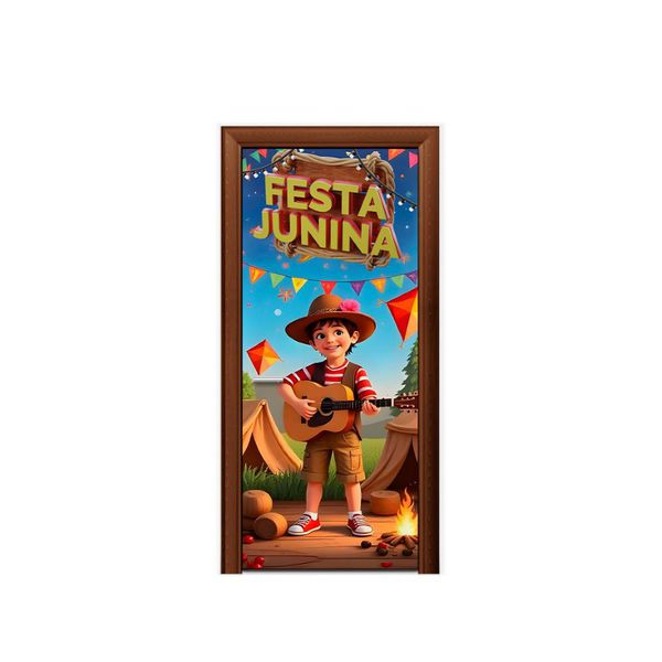 Capa de Porta Tema Festa Junina 3d Cut 1