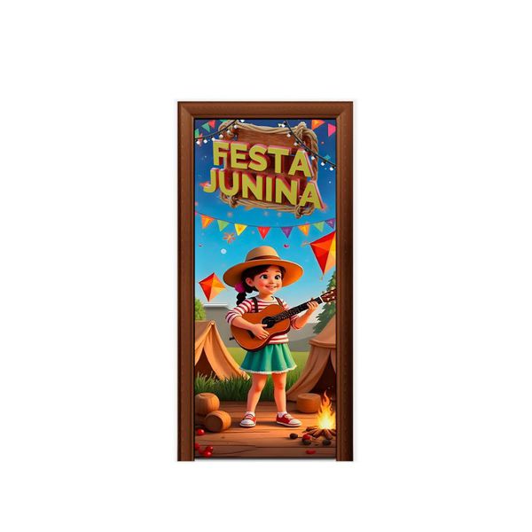 Capa de Porta Tema Festa Junina 3d Cut 2