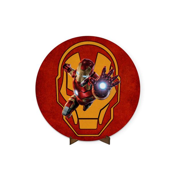 Painel Redondo 50x50 Homem De Ferro 3