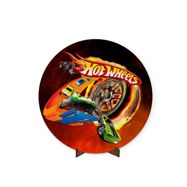 Painel Redondo 50x50 Tema Hot Wheels