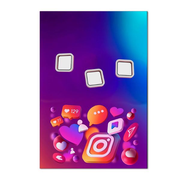 Painel Vazado Retangular Tema Instagramavél