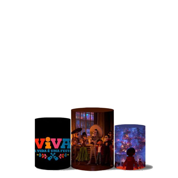 Trio de Capas de Cilindros Veste Fácil C/ Elástico Tema A vida é uma Festa