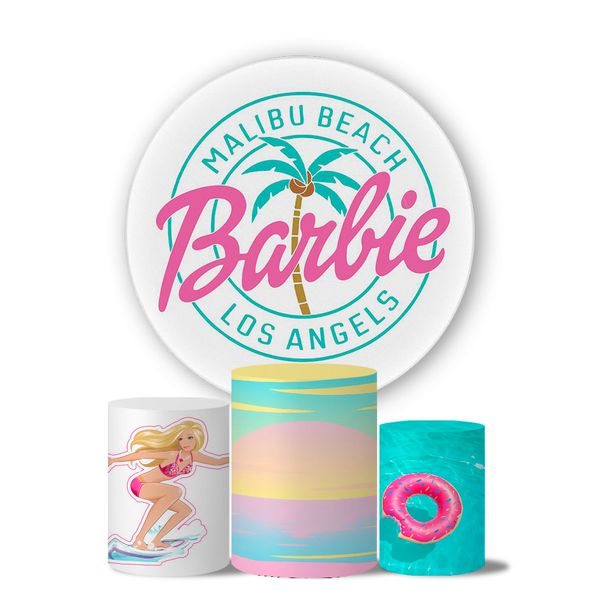 Trio Capas Cilindros + Painel Veste Fácil Barbie 11