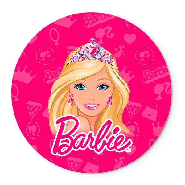 Painel Redondo Veste Fácil C/ Elástico 1,50x1,50 Tema Barbie 3
