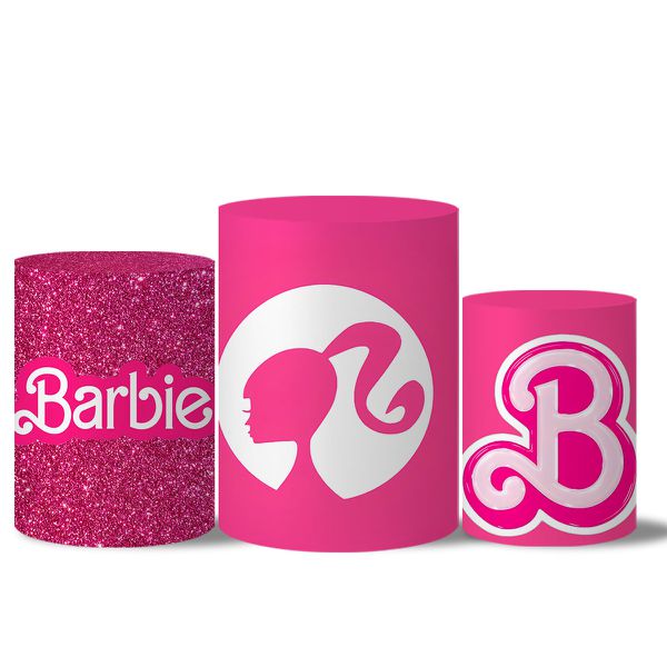 Trio de Capas de Cilindros Veste Fácil C/ Elástico Tema Barbie 3