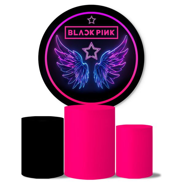 Trio Capas Cilindros + Painel Veste Fácil Black Pink 2