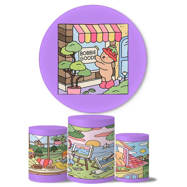 Trio Capas Cilindros + Painel Veste Fácil Bobbie Goods Roxo