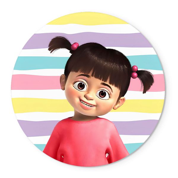 Painel Redondo Veste Fácil C/ Elástico 1,50x1,50 Tema Boo Monstros SA