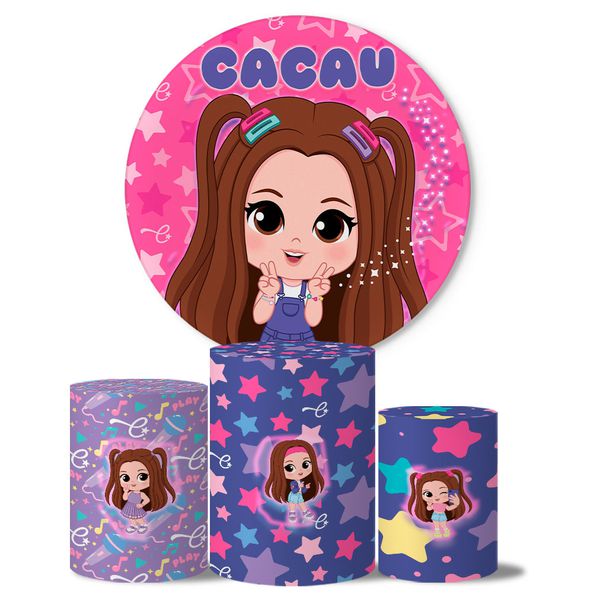 Trio de Capas Cilindros + Painel Veste Fácil Tema Cacau Haxkar 4