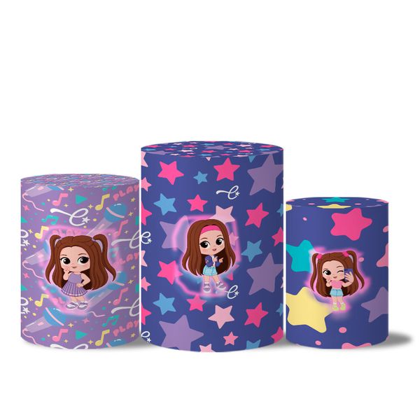 Trio de Capas de Cilindros Veste Fácil C/ Elástico Tema Cacau Haxkar 4