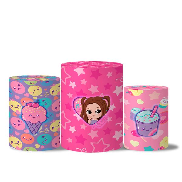 Trio de Capas de Cilindros Veste Fácil C/ Elástico Tema Cacau Haxkar 5