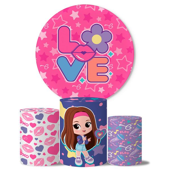 Trio de Capas Cilindros + Painel Veste Fácil Tema Cacau Haxkar 6