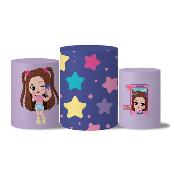 Trio de Capas de Cilindros Veste Fácil C/ Elástico Tema Cacau Haxkar 2