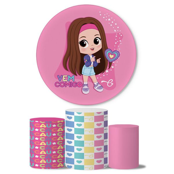 Trio de Capas Cilindros + Painel Veste Fácil Tema Cacau Haxkar 3