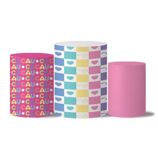 Trio de Capas de Cilindros Veste Fácil C/ Elástico Tema Cacau Haxkar 3