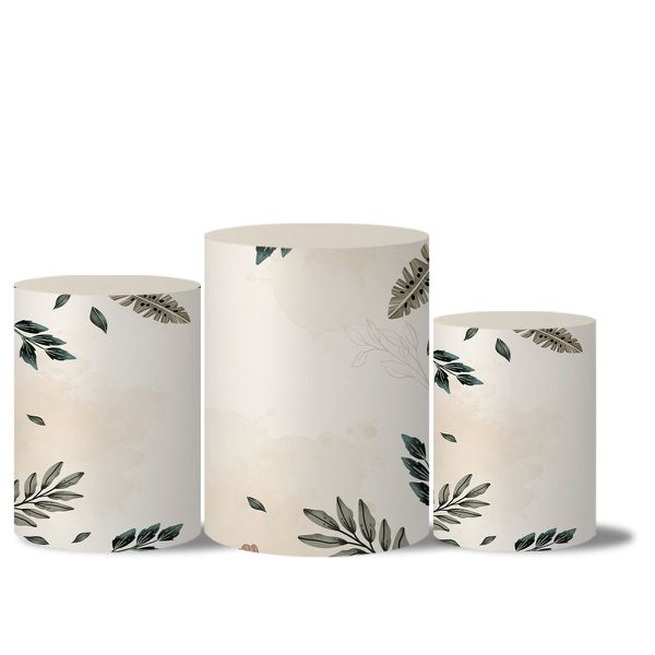 Trio Capas Cilindros Tema Casamento 3 Veste Fácil C/ Elástico