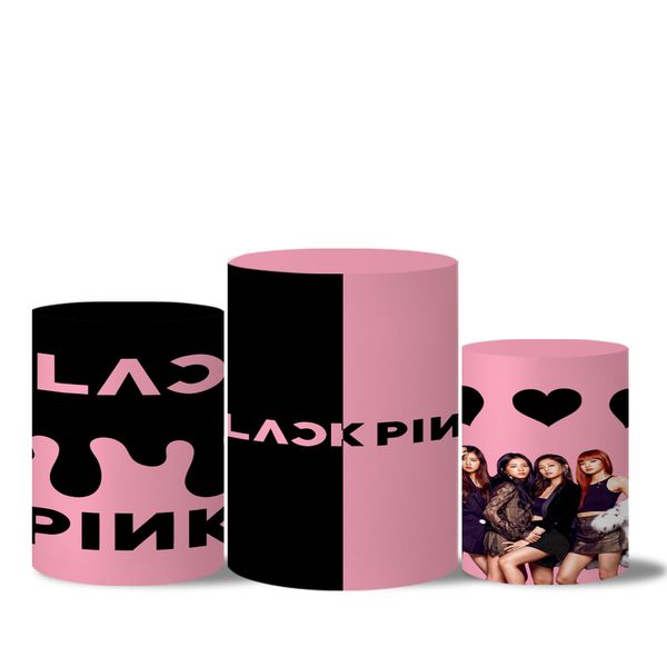 Trio Capas Cilindros Tema Black Pink