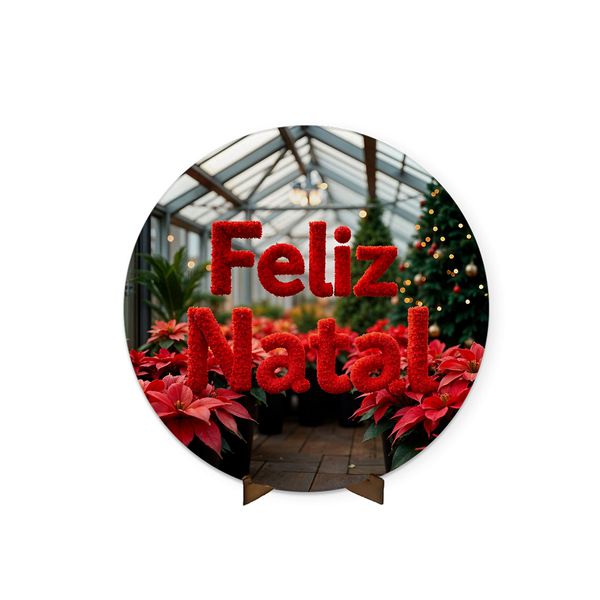 Painel Redondo 50x50 Veste Fácil Feliz Natal 22