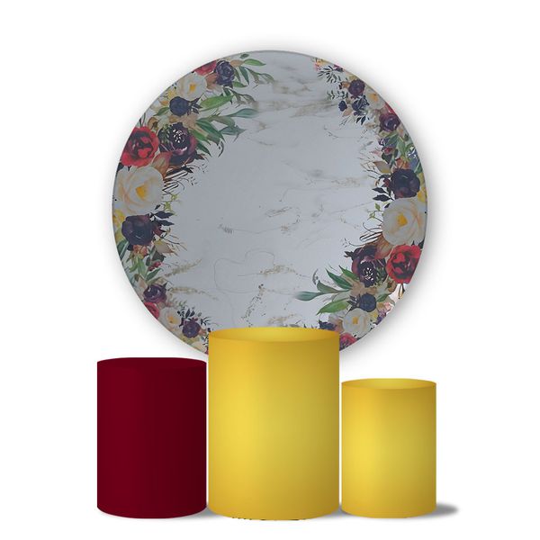 Trio Capas Cilindros + Painel Veste Fácil Floral 16