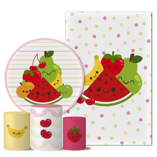 Trio Capas + Painéis Casado Veste Fácil Frutinhas Cute 2