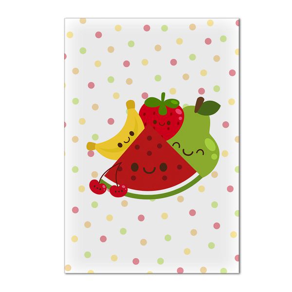 Painel Retangular Frutinhas Cute 2