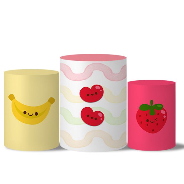 Trio Capas Cilindros Veste Fácil Frutinhas Cute 2