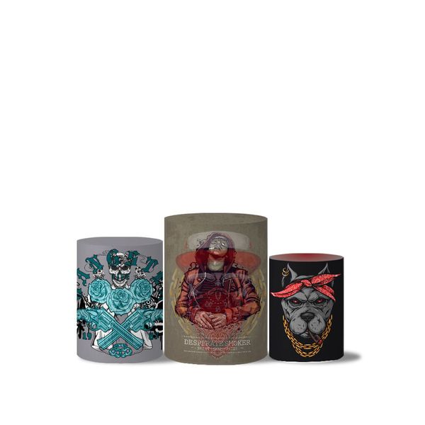 Trio Capas Cilindros Veste Fácil Gangsta