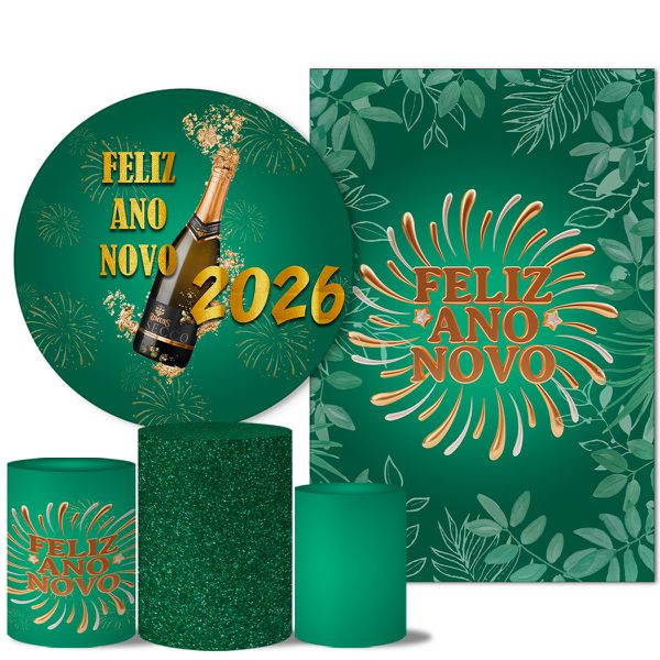 Trio Capas + Painéis Casado Feliz Ano Novo 7 Veste Fácil