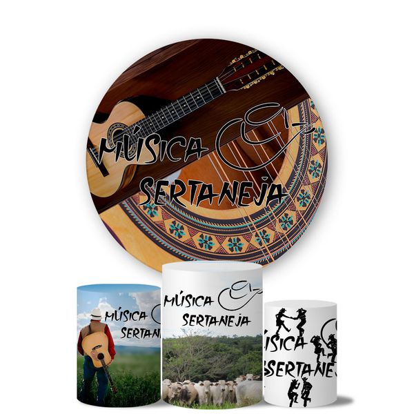 Trio Capas Cilindros + Painel Tema Musica Sertaneja