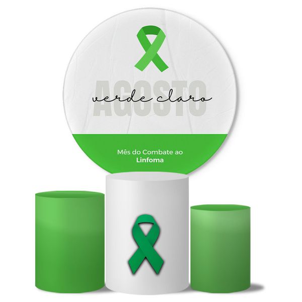 Trio de Capas Cilindros + Painel Veste Fácil Tema Agosto Verde Claro