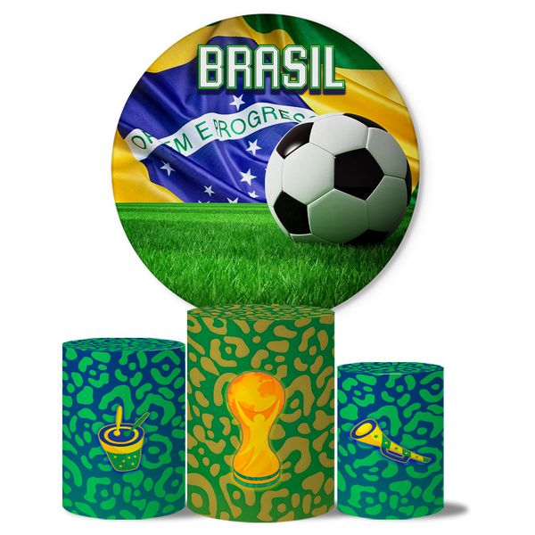 Trio de Capas Cilindros + Painel Veste Fácil Tema Brasil 4