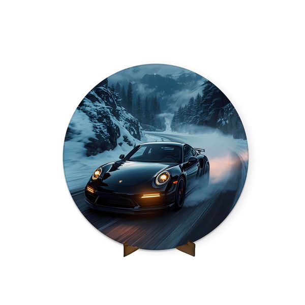 Painel Redondo 50x50 Veste Fácil C/ Elástico Tema Carro de Corrida