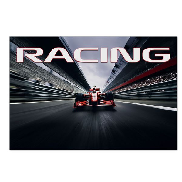 Painel Retangular Horizontal 2,20x1,50 Tema Carro de Corrida