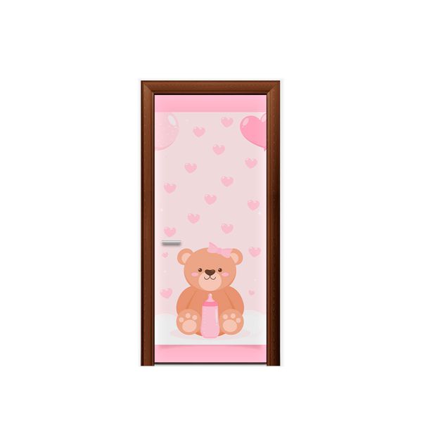 Capa De Porta Veste Fácil Decorativa Tema Chá de Bebê Menina