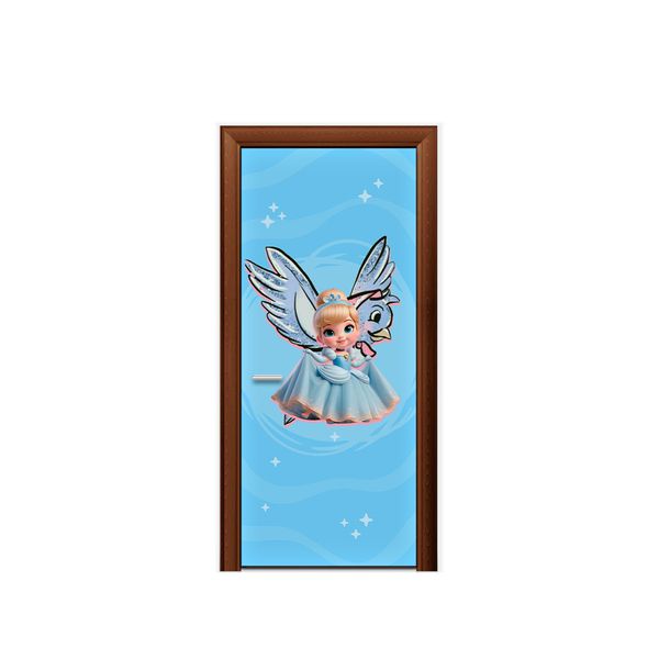 Capa de Porta Decorativa Tema Cinderela Cute 1