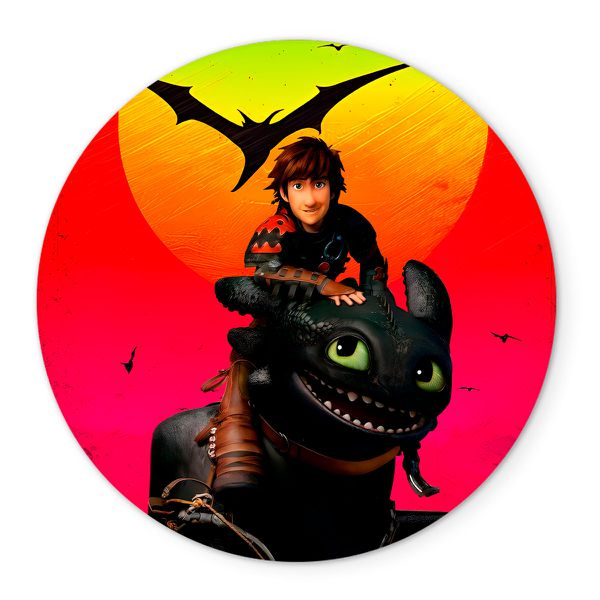 Painel Redondo Veste Fácil C/ Elástico Como Treinar o Seu Dragão 2