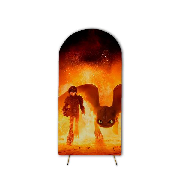 Capa Painel Romano Veste Fácil Tema Como Treinar o Seu Dragão 2