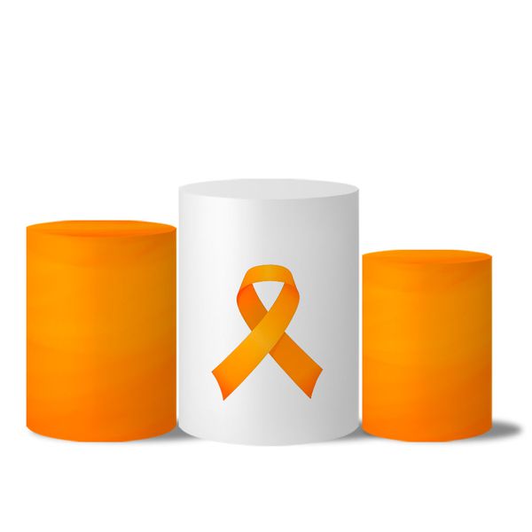 Trio de Capas de Cilindros Veste Fácil C/ Elástico Tema Dezembro Laranja