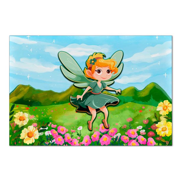 Painel Retangular Horizontal 2,20x1,50 Tema Fadas Encantadas