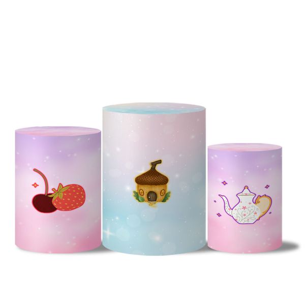 Trio de Capas de Cilindros Veste Fácil C/ Elástico Tema Fadas Encantadas