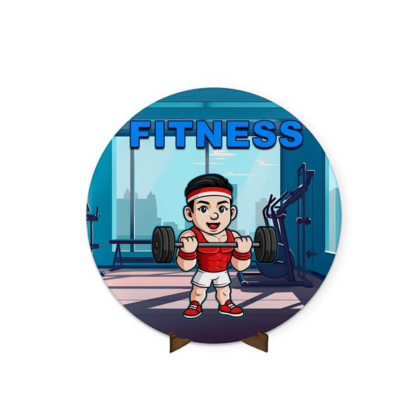 Painel Redondo 50x50 Veste Fácil C/ Elástico Tema Fitness 2